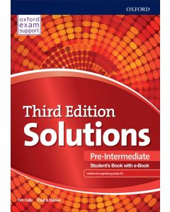 SOLUTIONS THIRD EDITION PRE-INTERMEDIATE; Class book with eBook, udžbenik engleskog jezika B1