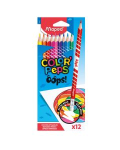 Bojice bezdrvne Maped Color'Peps Oops s gumicom trobridne 12/1