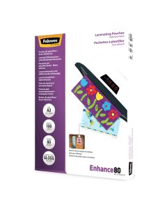 Folija za plastifikaciju Fellowes A3 80 mic. 100/1 samoljepljiva