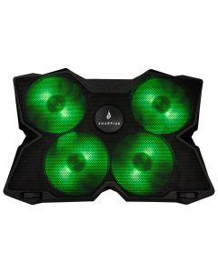 SureFire Bora Gaming podloga za hlađenje prijenosnika do 17", USB, zeleni LED