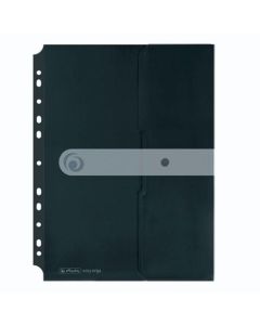 Kuverta s dugmetom, A4, uložna, polopropilen, crna, Easy orga to go, Herlitz