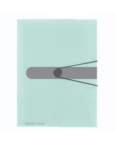 Fascikl s klapnama i gumicom PP A4, Pastels, Herlitz, mint zelena