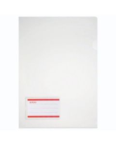 Fascikl PP "L" A4, 180 mic, 10/1, Herlitz, sa džepom za posjetnicu, prozirni mat, boja sortirano
