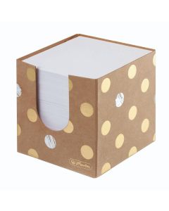 Stolna kocka s papirom 9x9x9 cm, 700 listova, kartonska, Pure Glam, Herlitz