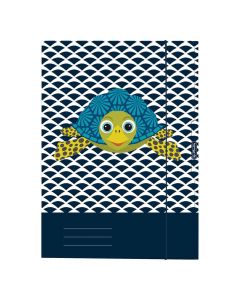 Fascikl prešpan klapna s gumicom, A4, Kornjača, Herlitz