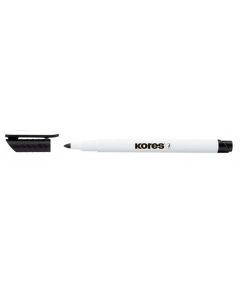 Flomaster Kores, marker za bijelu ploču, 22800, 1 mm, crni