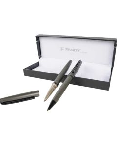 Pisaća garnitura Trivia 193363, siva, kemijska olovka + roler