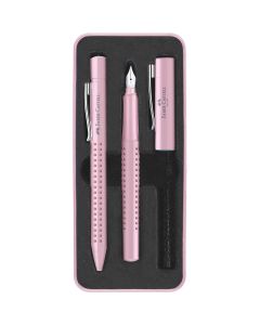 Pisaća garnitura Faber Castell, kemijska olovka + nalivpero, roza
