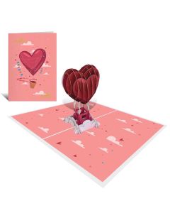 Čestitka Origami 3D srce