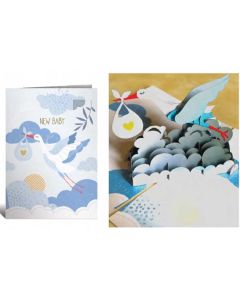 Čestitka Origami 3D Baby