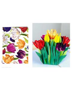 Čestitka Origami3D tulipani