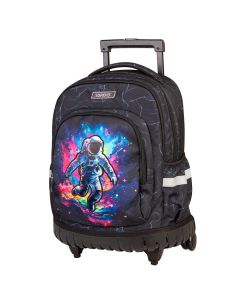 Ruksak na kotačima GALACTIC GLOW 28636 + baterijsko automatsko šiljilo TARGET gratis