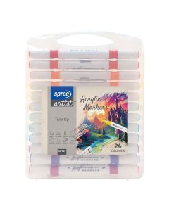 Flomasteri duo tip, akrilni 24/1 Spree Art