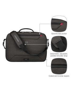 Torba za prijenosno računalo do 16?, Wenger MX Commute, tamno siva