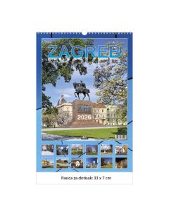 Kalendar zidni Zagreb 2026.