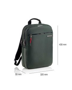 Ruksak za prijenosno računalo Miquelrius, zeleni, dimenzije 32x43x5,5cm