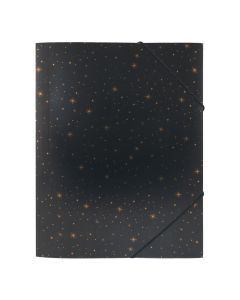 Fascikl kartonski Spree s klapnama i gumicom, 235X322 mm; Gold stars Spree