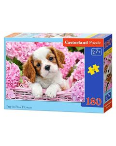 Igra društvena puzzle 180 kom, psić u cvijeću 018185