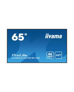 IIYAMA 65" LH6541UHS-B1AG 4K UHD (3840x2160) VA Signage, 16:9, 6.5ms, 500 cd/m2, 5000:1, HDMI, USB-A, zvučnici, crni