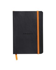 Notes A6, Rhodiarama soft, s gumicom, diktando, crni