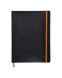 Notes B5, Rhodia Rhodiarama soft, s gumicom, diktando, crni