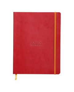 Notes B5, Rhodia Rhodiarama soft, s gumicom, diktando, crveni