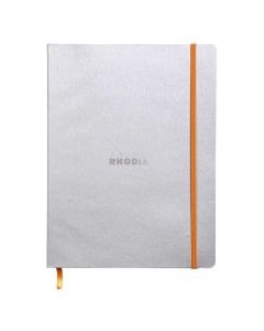 Notes B5, Rhodia Rhodiarama soft, s gumicom, diktando, silver