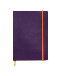 Notes A5, Rhodiarama soft, s gumicom, diktando, aubergine