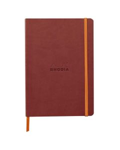 Notes A5, Rhodiarama soft, s gumicom, diktando, nacarat