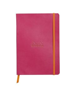 Notes A5, Rhodiarama soft, s gumicom, diktando, raspberry