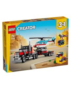 Igračka Lego Creator 31146, Kamion s ravnom prikolicom i helikopter