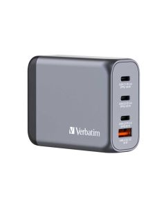 Punjač zidni Verbatim GNC-100 GaN, 100W, 2×USB-C PD 100W / 1×USB-C PD 65W / 1× USB-A QC3.0