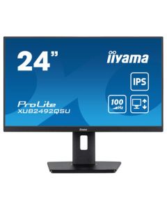 IIYAMA 24" XUB2492QSU-B1 (23.8") QHD (2560×1440) IPS, Pivot, 100Hz, 0.5ms, 300cd/m2, HDMI/DP, 3×USB3.2/USB-C, zvučnici