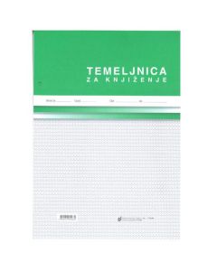 T-4-100 TEMELJNICA ZA KNJIŽENJE; Blok 100 listova, 21 x 29,7 cm