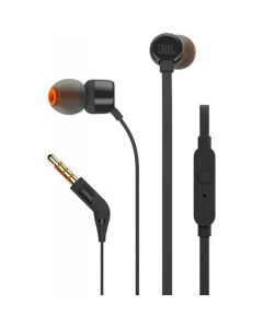 JBL T110E, in-ear slušalice s mikrofonom i upravljanjem s jednom tipkom, crne