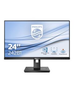 Philips 24" 242B1/00 FHD (1920×1080) IPS, Pivot, 75Hz, 4ms, 300 cd/m2, 1000:1, VGA/DVI-D/HDMI/DP, 4×USB3.2, zvučnici, crni