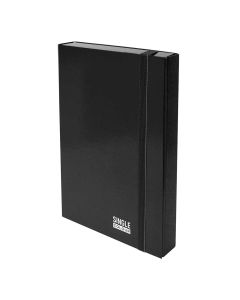 Fascikl kartonski Spree s klapnama i gumicom, 245X325X50 mm, crni
