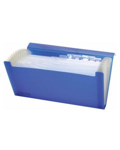 Mapa harmonika 260x138x24 mm, s gumicom, Foldermate Pop Gear F-159, plava