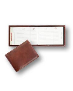 Adresar džepni, smeđi, dimenzije 10 x 7 cm