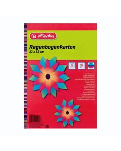 Kartoni 22 x 32 cm, 180 gr, 10/1, prelivene dugine boje, Herlitz