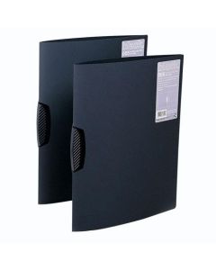 Fascikl s klip mehanizmom PP A4, Foldermate black Dot F085, crni