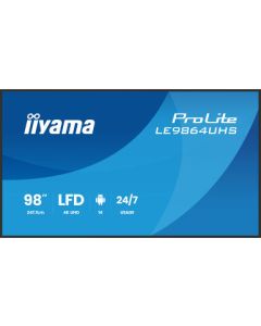 IIYAMA 98" LE9864UHS-B1AG 4K UHD (3840x2160) VA Signage 24/7, 500 cd/m2, 5000:1, Android OS 14, iiShare, iiControl, iiSignage2