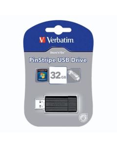 USB 32GB 2.0 Verbatim, PinStripe, crni, V049064