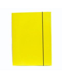 Fascikl 3 klapne s gumicom plastificirani, A4, Nano žuti