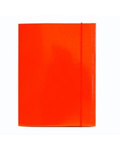 Fascikl 3 klapne s gumicom plastificirani, A4, Nano crveni