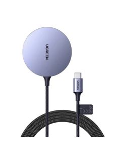 UGREEN MagSafe bežični magnetski punjač 15W, sivi