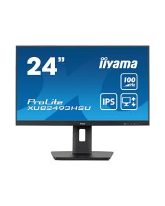 IIYAMA 24" XUB2493HSU-B7 FHD (1920x1080) IPS, Pivot, 100Hz, 1ms, 300 cd/m2, 1300:1, HDMI/DP, 2×USB-A, zvučnici, crni