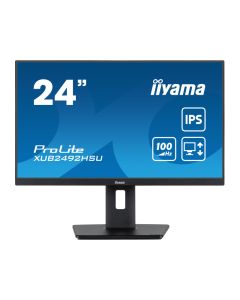 IIYAMA 24" XUB2492HSU-B6 FHD (1920×1080) IPS, 100Hz, 16:9, 0.4ms, 250 cd/m2, 1300:1, HDMI/DP, 4×USB-A, Pivot, zvučnici, crni