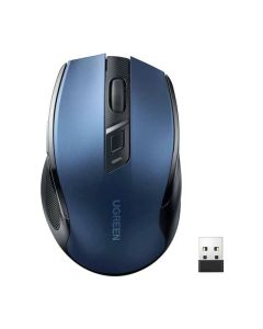 UGREEN MU006 bežični ergonomski miš, bluetooth, 4000 DPI, USB, plavo crni