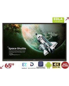 BenQ 65" RE6504A Touchscreen 4K UHD (3840×2160) IPS, 16:9, 8GB/64GB, 450cd/m2, 1200:1, 4xHDMI, 5xUSB-A, 2xUSB-C, 2xUSB-B, zvučnici, Android 14, crni